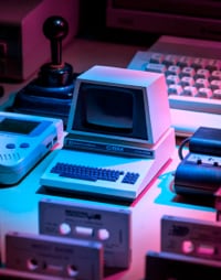 various retro pc equipment