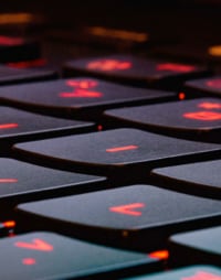 neon lighted laptop keyboard